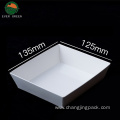 Disposable white/brown kraft paper food packaging tray